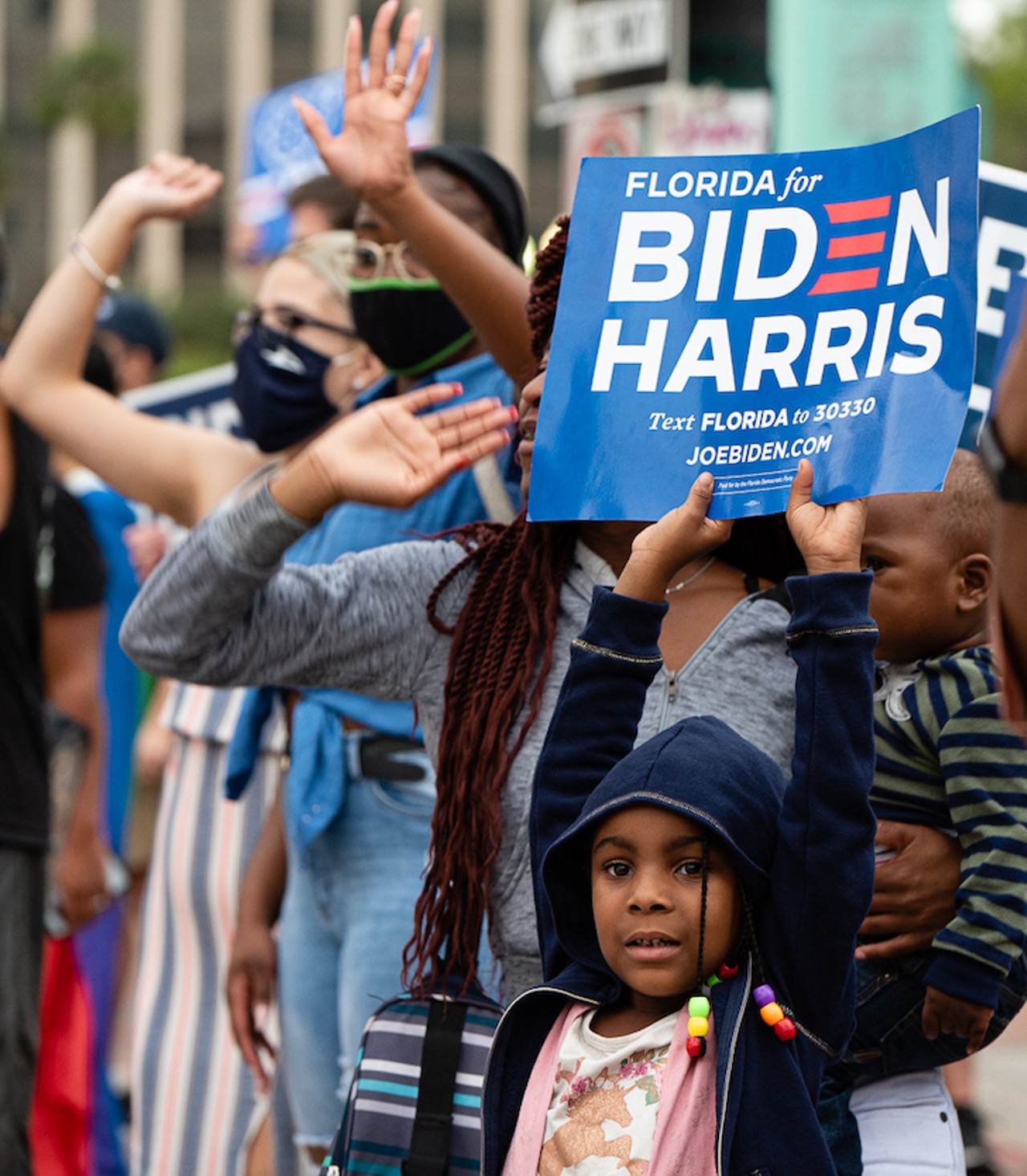 18 joyful photos from the day in Orlando that Biden was announced our 46th president