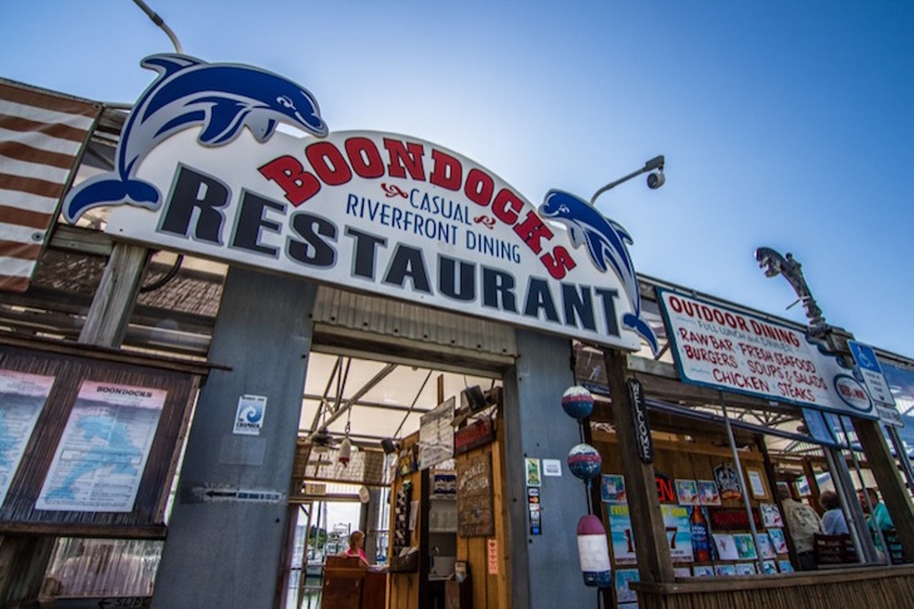 Boondocks Restaurant
3948 S. Peninsula Drive, Port Orange, 386-760-9001
Located along the Halifax River in Port Orange, you'll enjoy great seafood and great riverside views at Boondocks. Plus they've got a pet-friendly patio!
Photo via Boondocks Restaurant