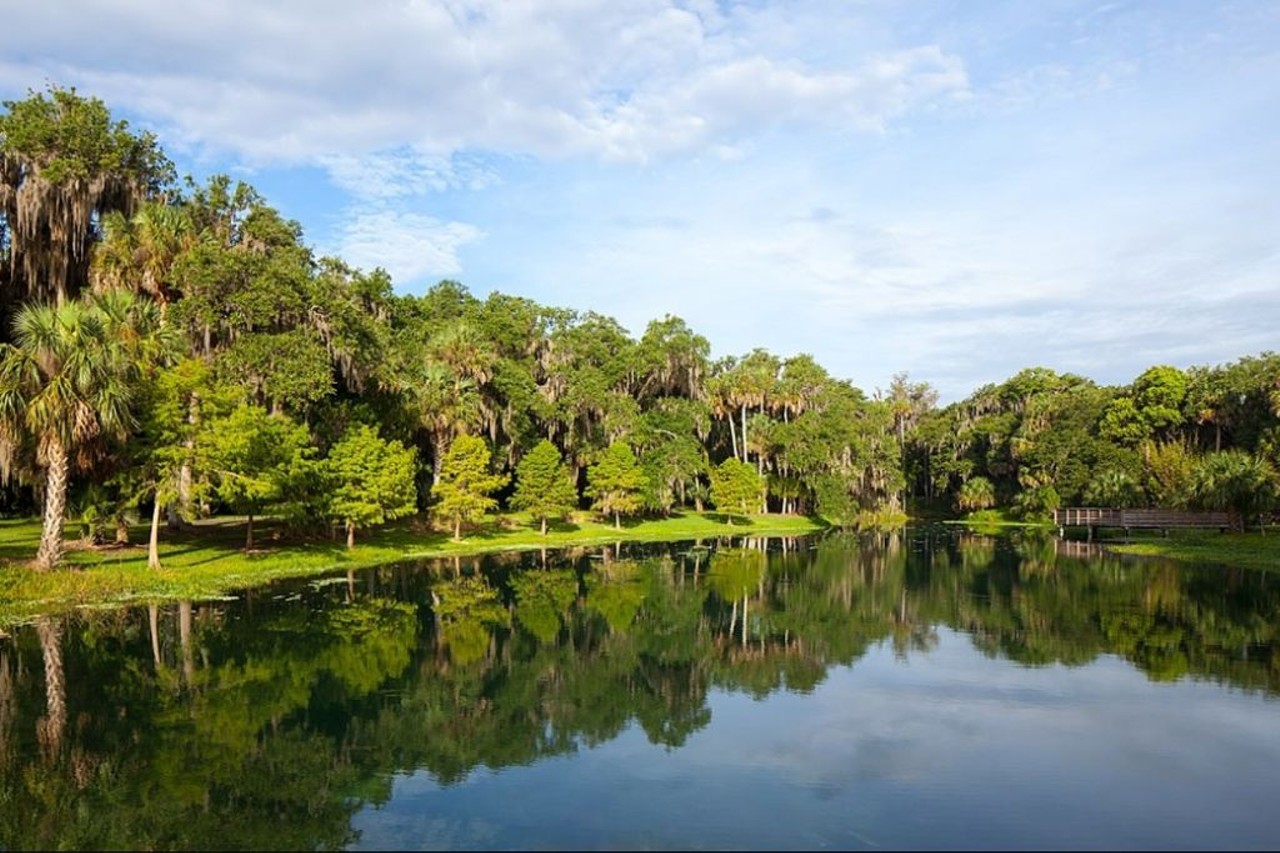 Gemini Springs Park 
37 Dirksen Drive, DeBary
Lush, green foliage; tranquil clear waters. What more could you ask for?
Photo via Gemini Springs Park/Wikimedia, Photography by user: MrX