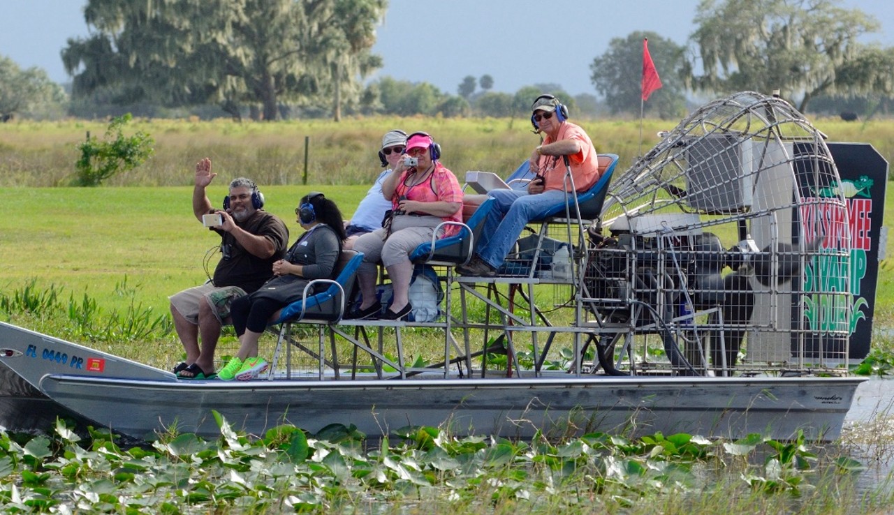 Kissimmee Swamp Tours
4500 Joe Overstreet Road, Kenansville
Go classic over-the-top Florida at this roadside stop, where you can hop on an airboat with Kissimmee Swamp Tours for a firsthand look at all the flora, fauna and weirdness that makes the Sunshine State what it is.