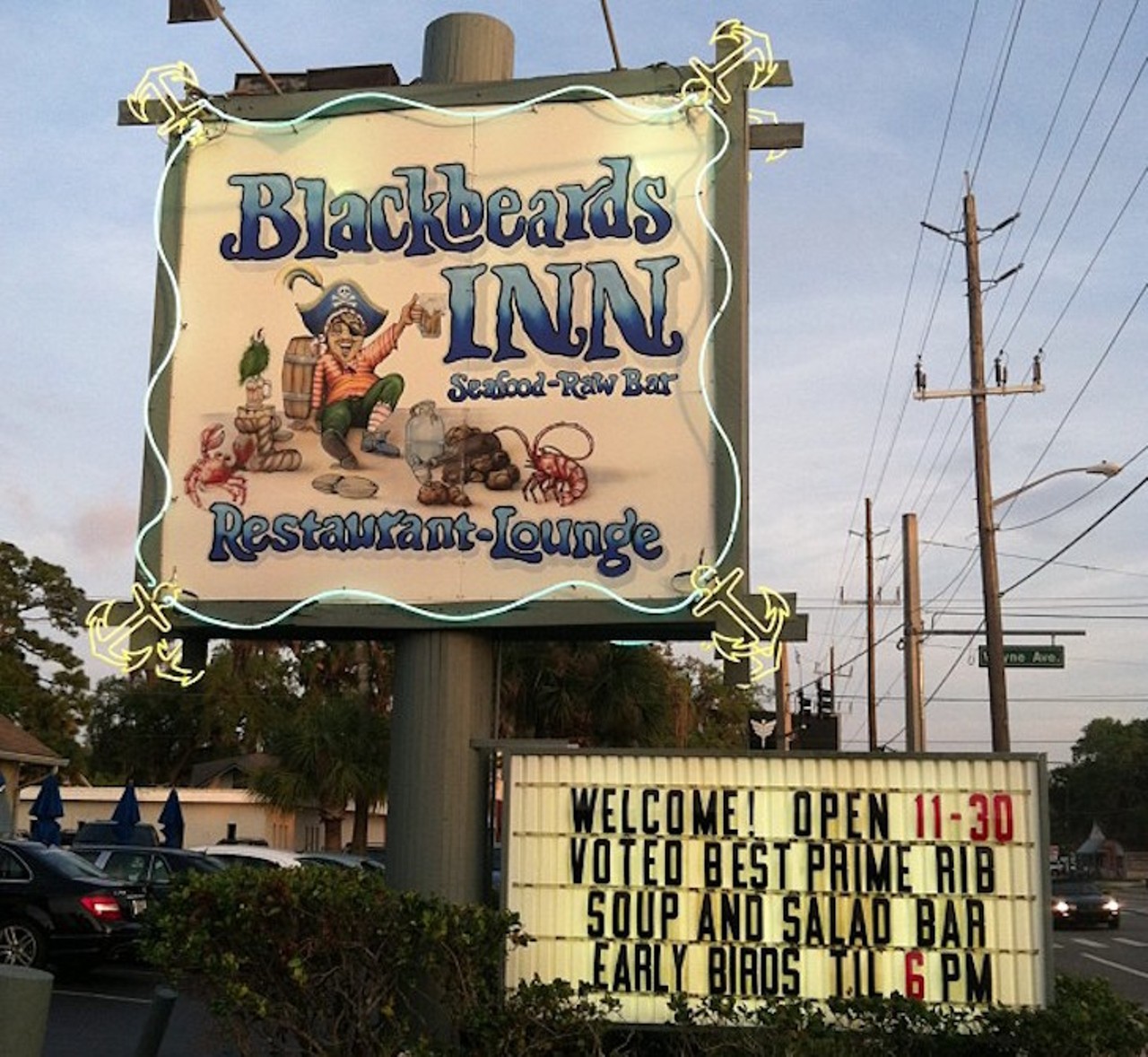Blackbeards Inn
701 N Dixie Fwy, New Smyrna Beach, FL 32168
(386) 427-0414
Seafood, steaks and prime rib&#151;get all 3 and more at Blackbeards Inn. The restaurant offers early bird options with specials like fried or broiled fish of the day. If you&#146;re up to the challenge, indulge in the famous Blackbeard&#146;s Fried Platter, or build your own platter. If you love cheese, there&#146;s a section on the menu just for you, consisting of seafood stuffed with a variety of cheeses
Photo via danpaintman/Instagram