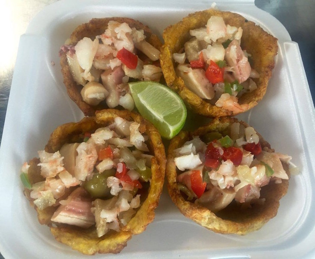 La Fiebre Del Sabor Criollo  
5805 W. Irlo Bronson Memorial Highway, Kissimmee, 407-577-7338
In the vast land of food trucks, this one is sure to stand out. Known for their generous portions of dishes like tostones rellenos,churrasco and jibarito, you won&#146;t want to pass this truck by. 
Photo via Yelp/Damaris N.
