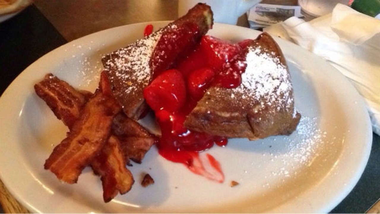 Nick's Family Diner
Breakfast served all day, 7 a.m. - 3 p.m.
5439 N Orange Blossom Trl
(407) 704-8861
nicksfamily-diner.com
Strawberry Stuffed French Toast 
Photo via Yelp