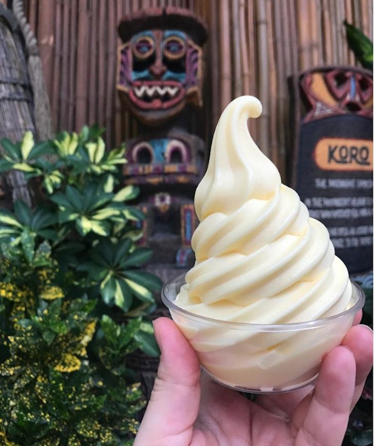 Dole Whip at Disney
Adventure Island in Walt Disney World&#146;s Adventure Island 
A favorite for Disney regulars, the Dole Whip is the pinnacle of soft-serve heaven; a frozen, non-dairy treat blended in a pineapple and vanilla swirl. Try the cup or upgrade to the pineapple float.
Photo via captainpeggyrogers/Instagram