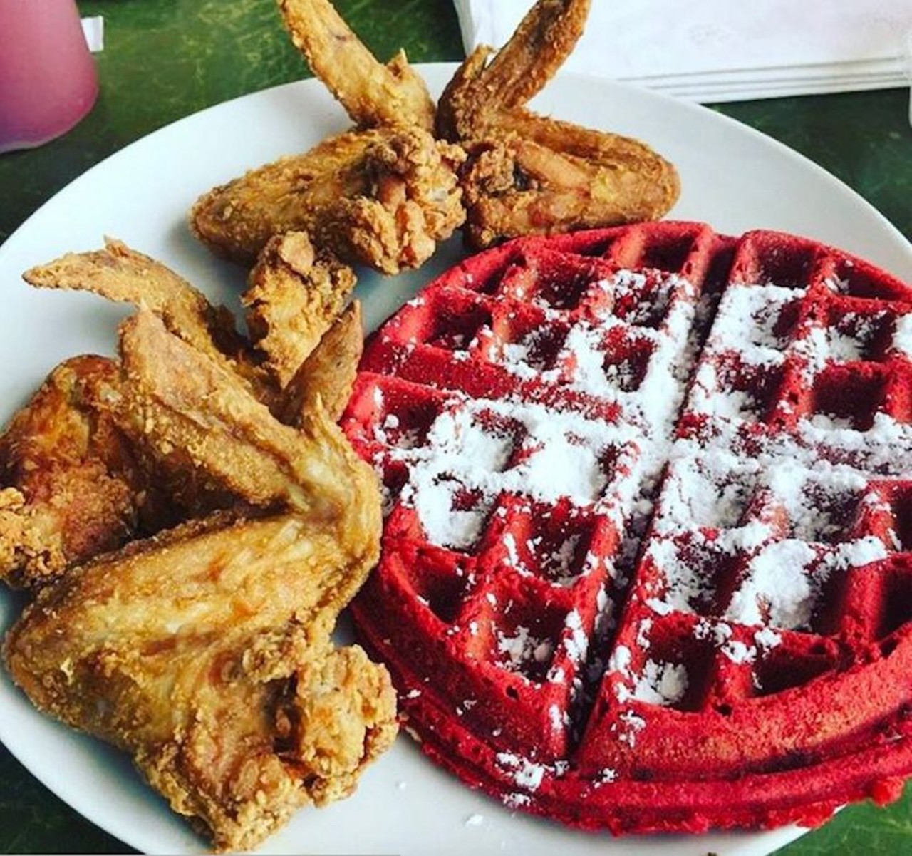 Fried Chicken from Chef Eddies
595 W. Church St., 407-826-1731 
Chef Eddie's soul food has treated Orlando to a range of crispy chicken and waffle options, including sweet potato, berry, or red velvet for those with a sweet tooth.
Photo via khoappetite/Instagram