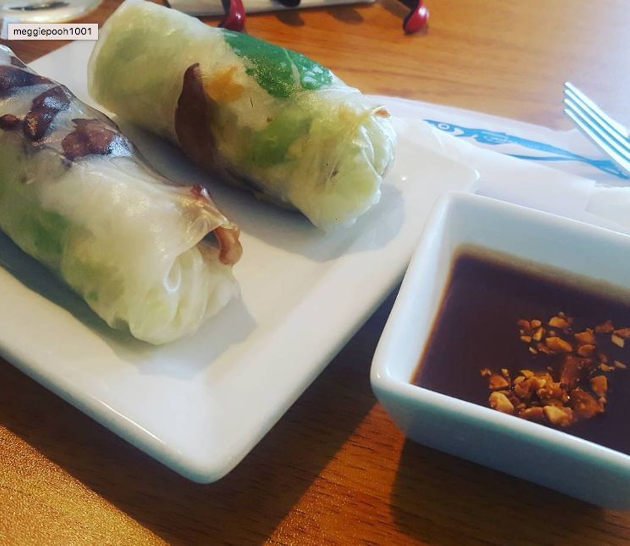 Pho and Roll
Because who needs rock, anyway? Pho and Roll&#146;s menu includes a tasteful variety of Vietnamese favorites, as well as a good number of vegetarian items. Try its Summer Rolls and Egg Rolls, both for under $5.00. 
Photo via meggiepooh1001