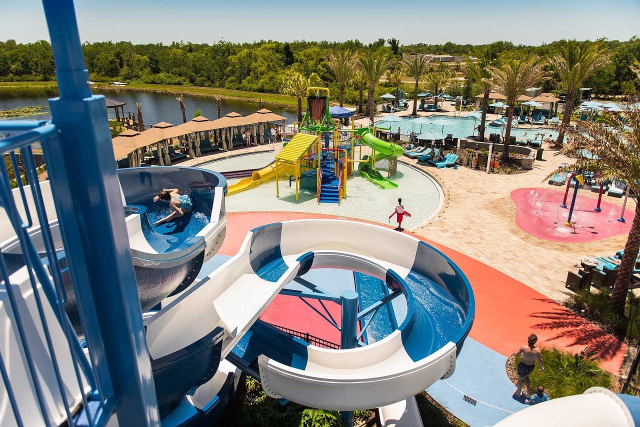 Balmoral Resort Florida
124 Kenny Blvd, Haines City, 866-584-5527
$15-$160
This is a true escape for an Orlandoan, as it is a drive away from the theme parks. This resort is also right near a lake, perfect for fishing. If you are not a lakeside fella, there is a pool, hot tub, mini waterpark and a fitness center to provide entertainment. For a $160 upgrade you’ll have a cabana with a personal butler. On Sundays, they also host a luau brunch for $50. You can have access to all the amenities and the Hawaiian chicken, salads and desserts the chef prepares.