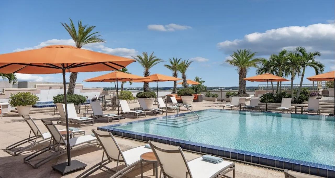 Hyatt Regency Orlando International Airport
9300 Jeff Fuqua Blvd. Orlando, 407-825-1234
$89-$400
This hotel offers a day pass for locals or people on the move to enjoy. With its location inside the main terminal in MCO, if you have a longer layover than expected, hang out here. Once checking in, you will have access to a private sound-proofed room located near the pool. If you are there for business you can purchase a $400 upgrade with access to a private meeting room from 9 a.m-6 p.m.