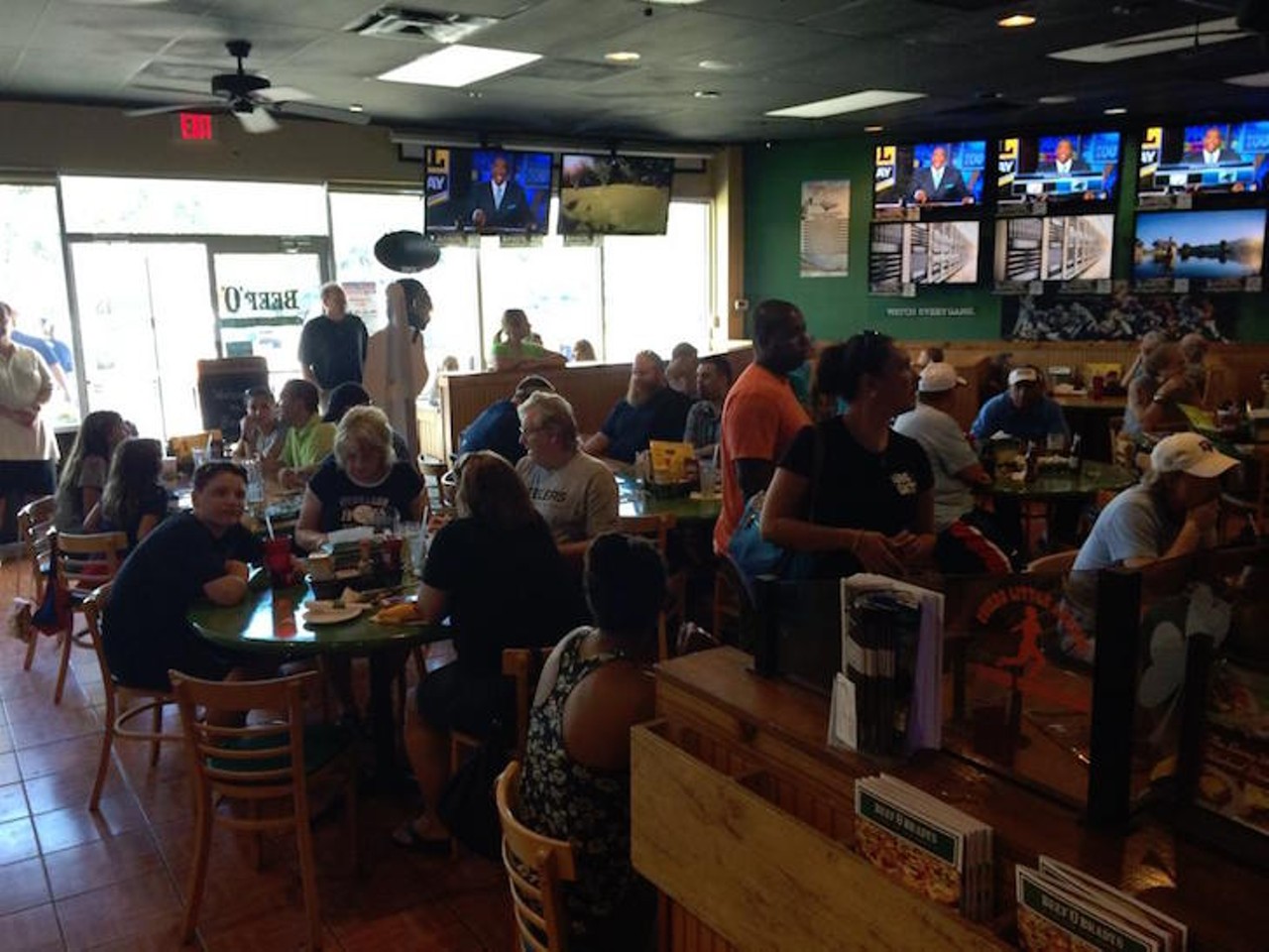 Beef O&#146; Brady&#146;s  
Multiple Locations 
Kids eat free Tuesdays from 4 to 8 p.m. with each paying adult. 
Photo via Facebook/ Beef O' Brady's