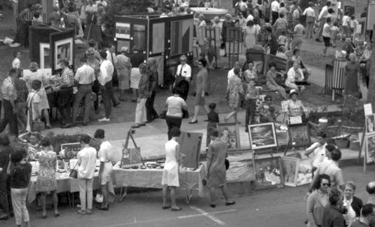 The Winter Park Sidewalk Art Festival, which started in 1960, is one of the nation&#146;s oldest, largest and most prestigious outdoor art festivals.
Photo via Florida Memory