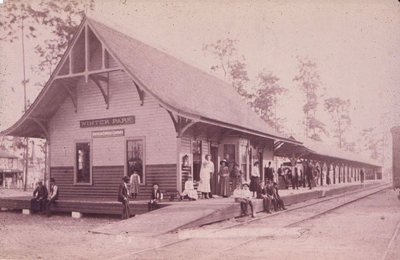 The first building constructed was the train depot in 1882.
Photo via Winter Park Public Library Archive