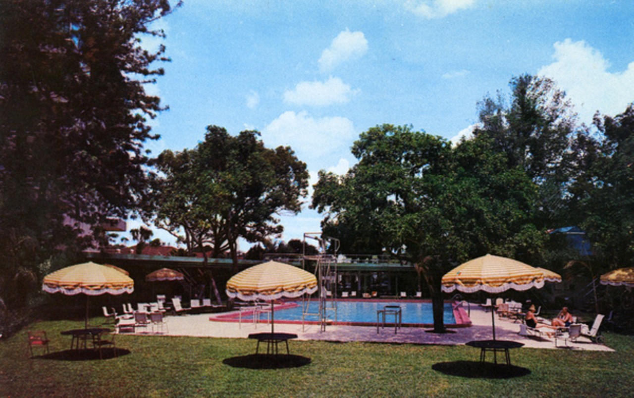 The Langford Resort Hotel, which is one of the top 100 Historic Icons of Orlando, was open from 1955 to 2000 and the first hotel with air conditioning in Central Florida. It served as the center of social activities and brought guests like Eleanor Roosevelt, Walt Disney, Mamie Eisenhower and Ronald Reagan. The hotel closed in 2000 and was torn down in 2003.
Photo via Florida Memory