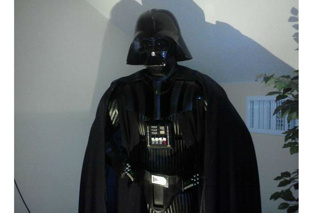For the ultimate Star Wars geek:
7' 6" Lifesize Darth Vader by Michael Burnett (Only 500 Made) - $4650