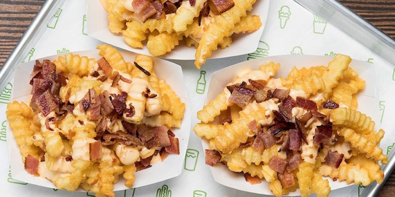 Shake Shack
Multiple locations
Level up your National French Fry Day celebrations with cheese fries or bacon cheese fries, because everything is better with cheese or bacon ... or both. 
Photo via Shake Shack/Twitter