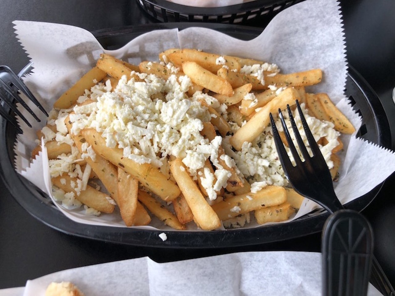 Mediterranean Blue
435 E. Michigan St.
Try a Mediterranean twist on the classic American staple with Mediterranean Blue's Greek fries or Greek feta fries.   
Photo via Amber M./Yelp