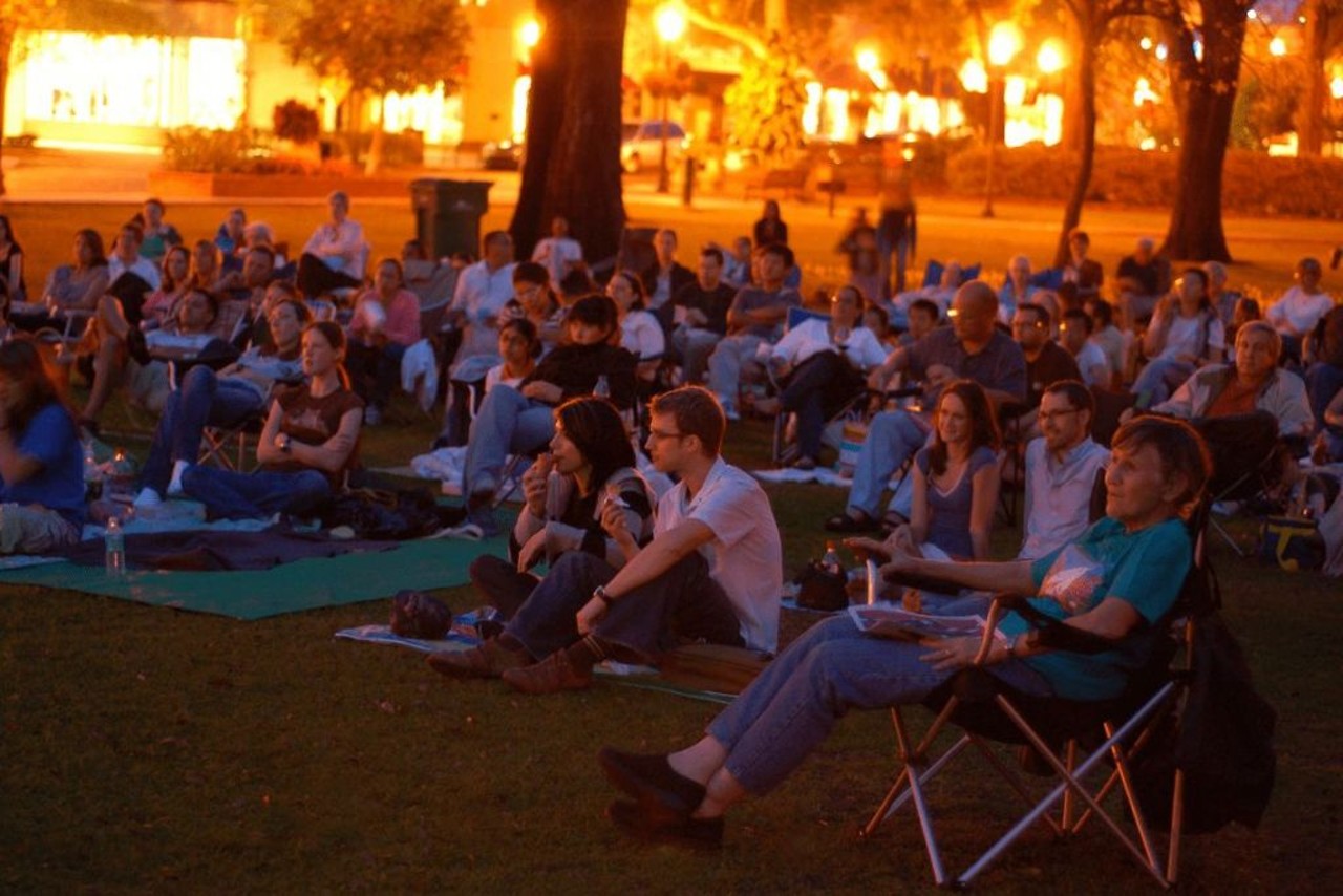 Catch a free flick at the Enzian's Popcorn Flicks in Park
Central Park, Winter Park, (407) 629-1088 
Check out indie flicks and cult favorites for free out on the grass in Central Park! 
Photo via Enzian Theater