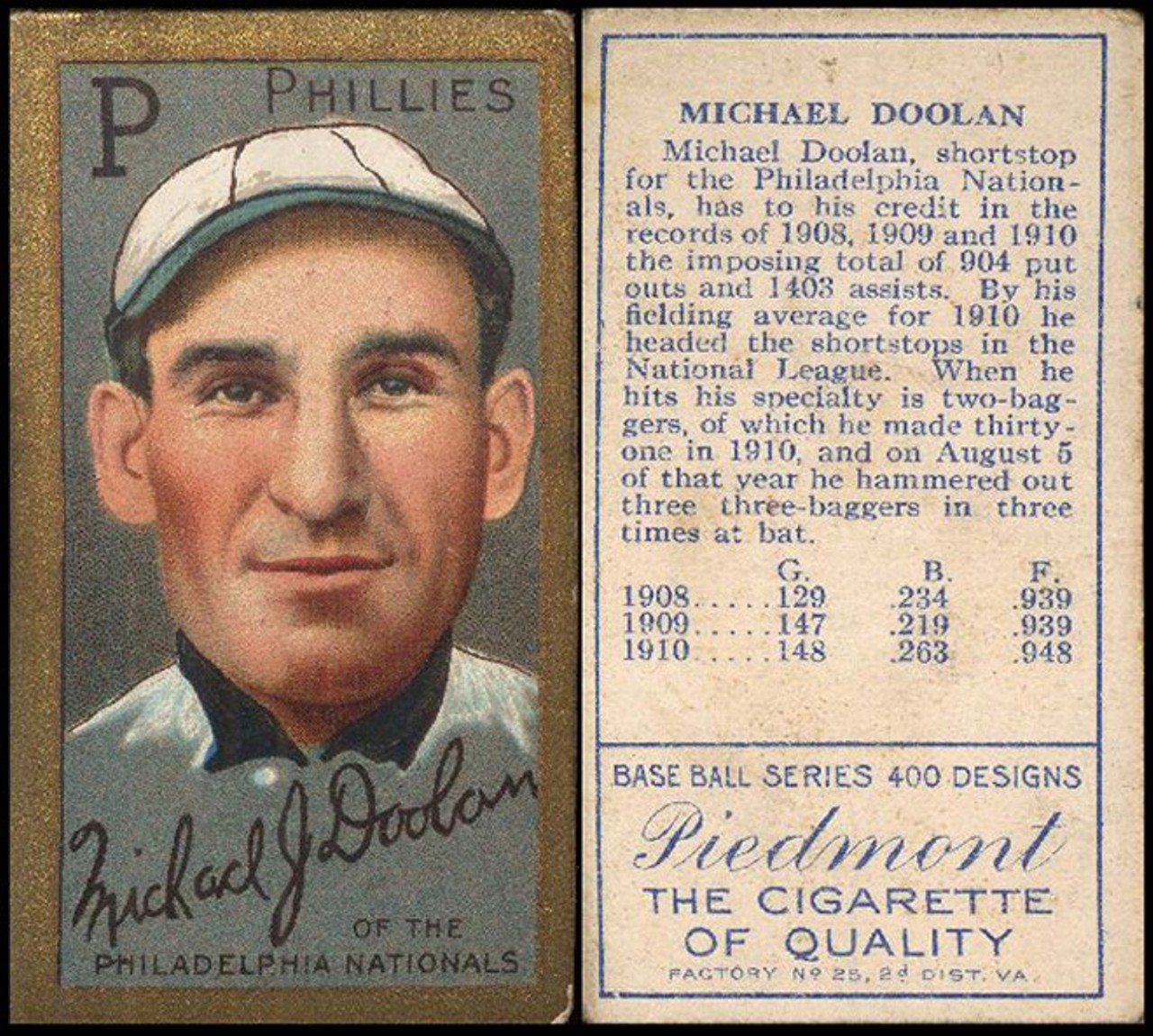 Mickey Doolan
May 7, 1880 - Nov. 1, 1951
Buried at Greenwood Cemetery
Doolan played shortstop for a wide variety of teams from 1905 to 1918: Philadelphia Phillies, Chicago Cubs, New York Giants, and Brooklyn Dodgers.
Photo via snipview.com