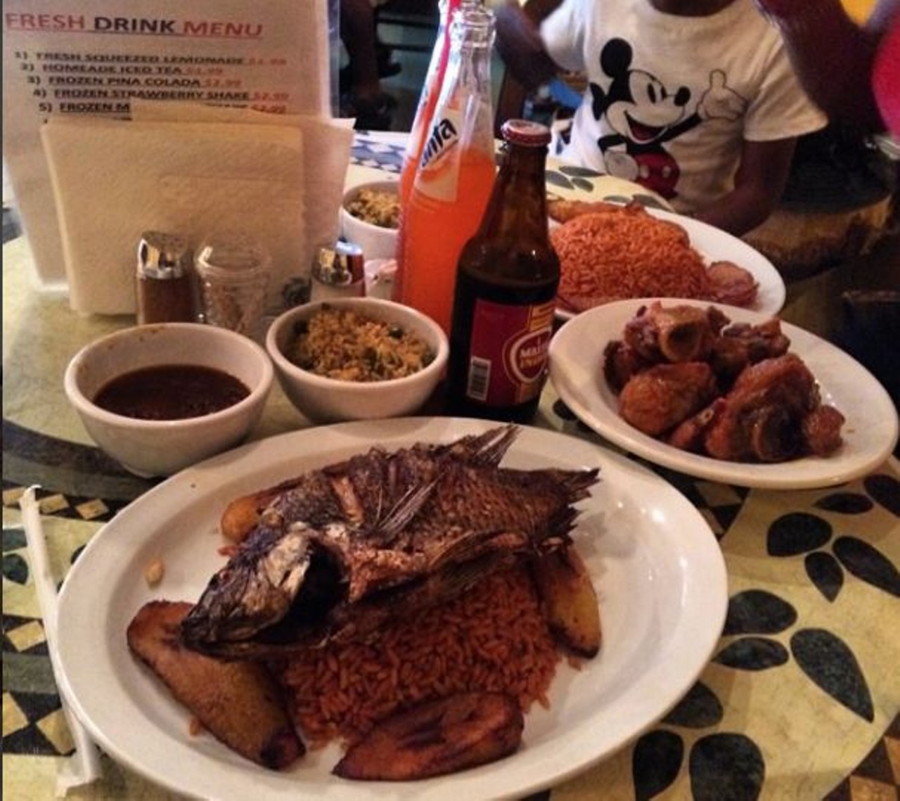 African Soul Market  
9101 International Drive, 407-530-7971
This food truck serves popular African recipes like jollof rice and stewed goat. Find their current location on their website. 
Photo via drealfroez/ Instagram