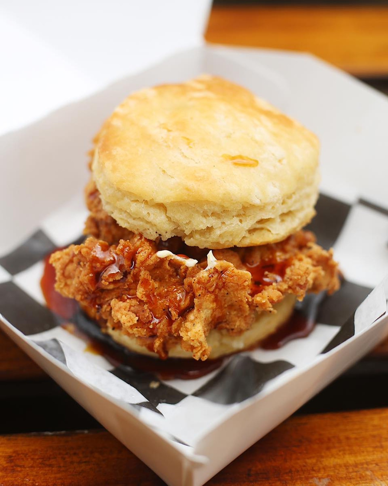 Winter Park Biscuit CO. 
3201 CORRINE DR. ORLANDO, FL 32803
This delicious haven of biscuits has so many options that are to die for; they have a truffle butter biscuit and even biscuits and gravy. But a must try is their Crispy Chik&#146; sandwich. 
Photo via Winter Park Biscuit CO./Facebook
