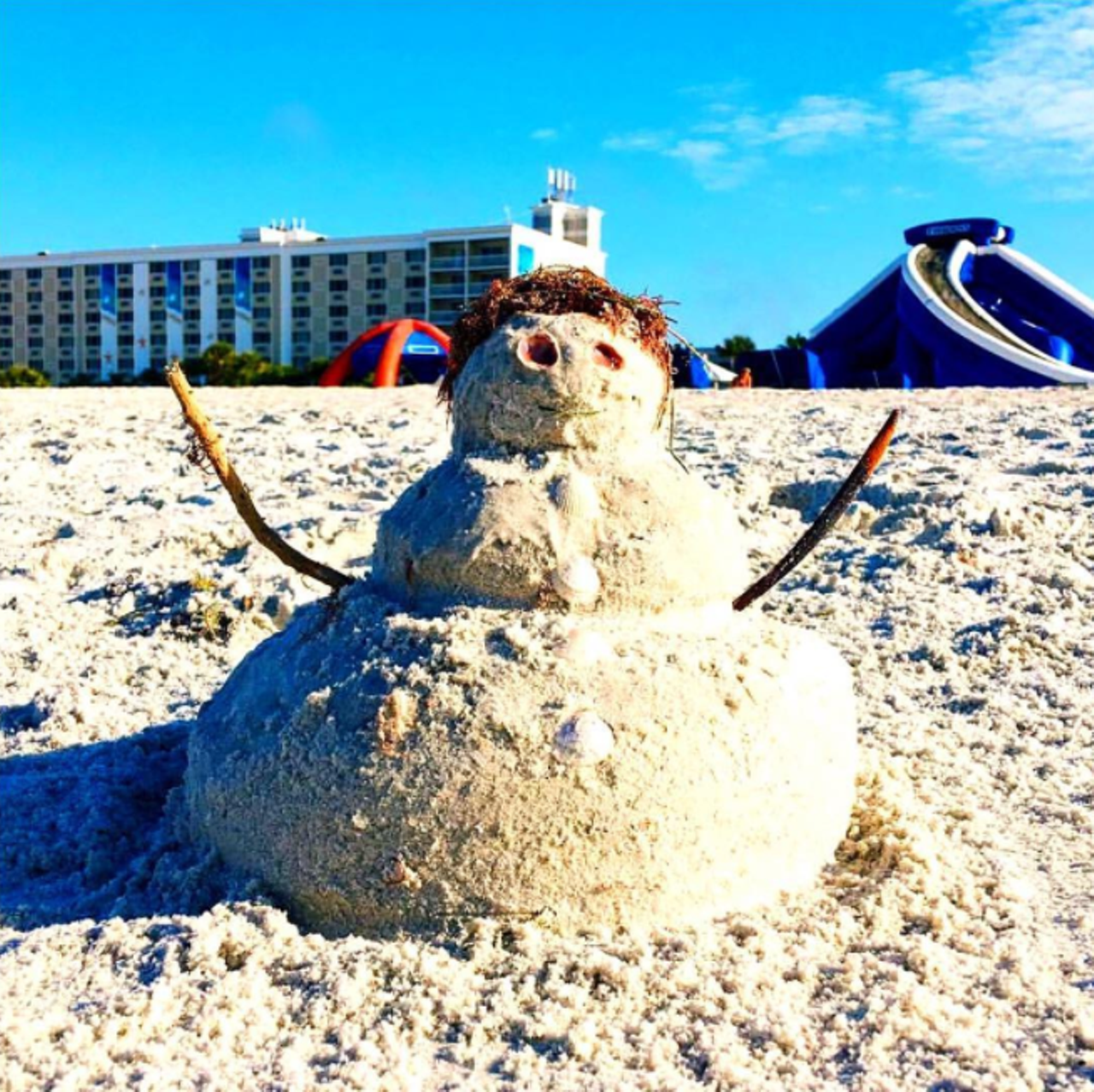 Sand snowmen begin to migrate to our beaches 
Photo via exploreclearwater/Instagram