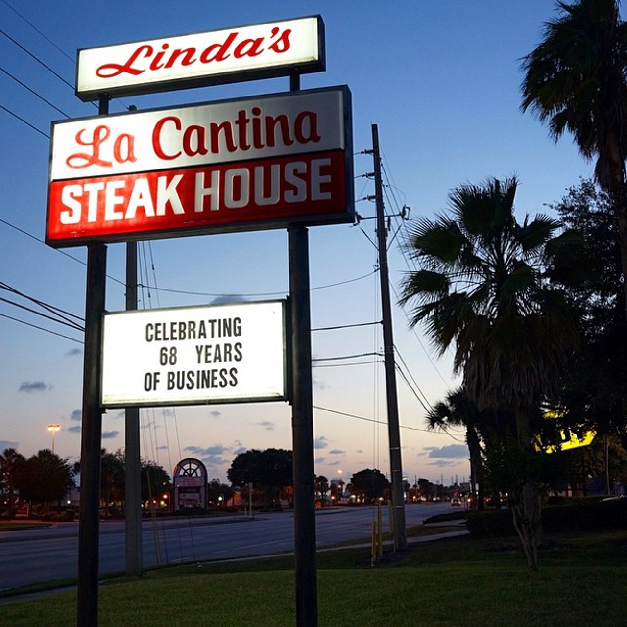 Linda&#146;s La Cantina
No matter how you slice it, Linda&#146;s La Cantina serves a superb steak and has been doing so for more than a half-century. Sit in the Fire Fountain Lounge sipping a grasshopper while you&#146;re waiting for your checked-tablecloth digs in the dining room &#150; and keep in mind that on most nights, reservations are recommended. All steaks are cut in-house, including the monster 2-pound T-bone. 
4721 E. Colonial Drive, 407-894-4491; $$$
Photo via olivierlacan/Instagram
