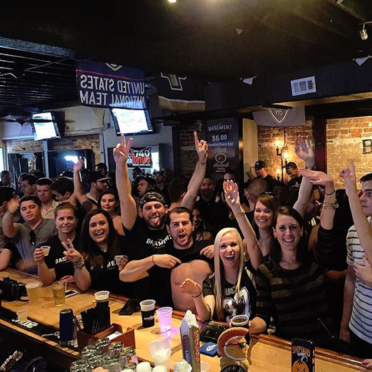 The Basement
68 E. Pine St., 407-250-4840
20 TVs
This bar gave away more than 15,000 free beers during last year&#146;s dismal UCF football season. While you might not get free drinks during the big game, at least you might actually get to see your team win. 
Photo via thebasementorlando/Instagram