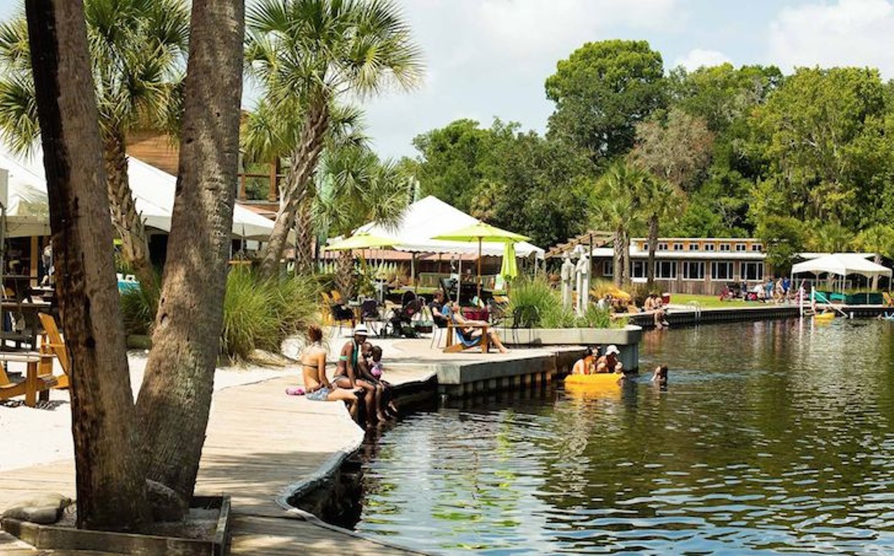 Wekiva Island
1014 Miami Springs Drive, Longwood, 407-864-2003 
For the entrance fee of $1, exclusively on weekends and holiday weekdays, Wekiva Island is a watering hole good for more than wetting your whistle. In addition to being pet and child friendly, Wekiva Island sports a volleyball court, cornhole and lounging chairs on the sandy river bank and boardwalk as well as Canoe, Kayak and Paddleboard rentals.
Photo via Wekiva Island/Facebook