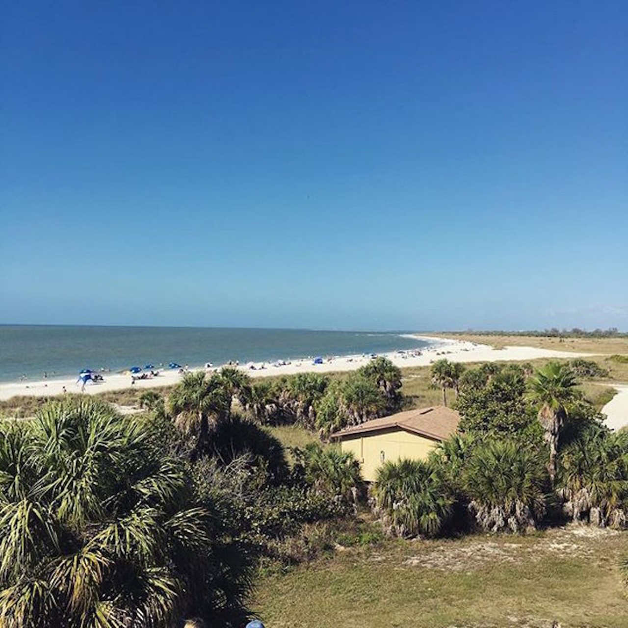 Fort De Soto Park
3500 Pinellas Bayway S., Tierra Verde, Fla. 33715 | 727-582-2267
Remember all those music videos you used to watch that showed people having fun around a campfire on the beach? That could be your reality if you choose to camp at Fort De Soto Park. With palm trees every which way, you get the beach feel with the seclusion of camp life.
Photo via ptilb on Instagram
