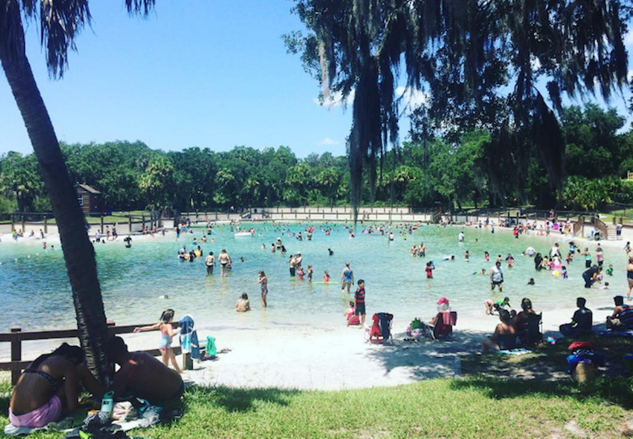 Lithia Springs State Park
Estimated driving distance from Orlando: 1 hour 36 min.
Swimming is the main attraction in Lithia Springs State Park with nearby picnic areas and a playground. Nearby, the Alafia river has canoe and kayaking available. Camping on site is $24. 
Photo via tbmomsblog/Instagram
