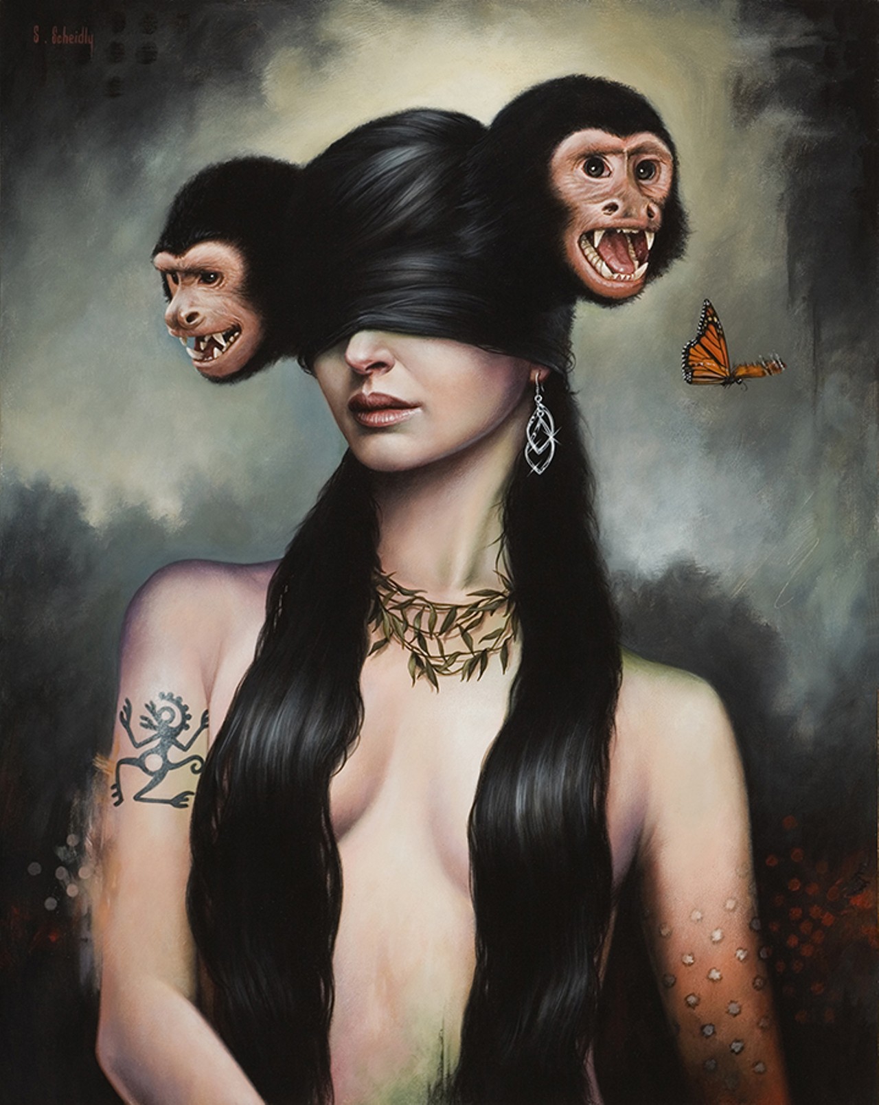 Opening Thursday, Dec. 15Artborne Annual at the Gallery at Avalon Island"Monkey Queen" by Scott Scheidly