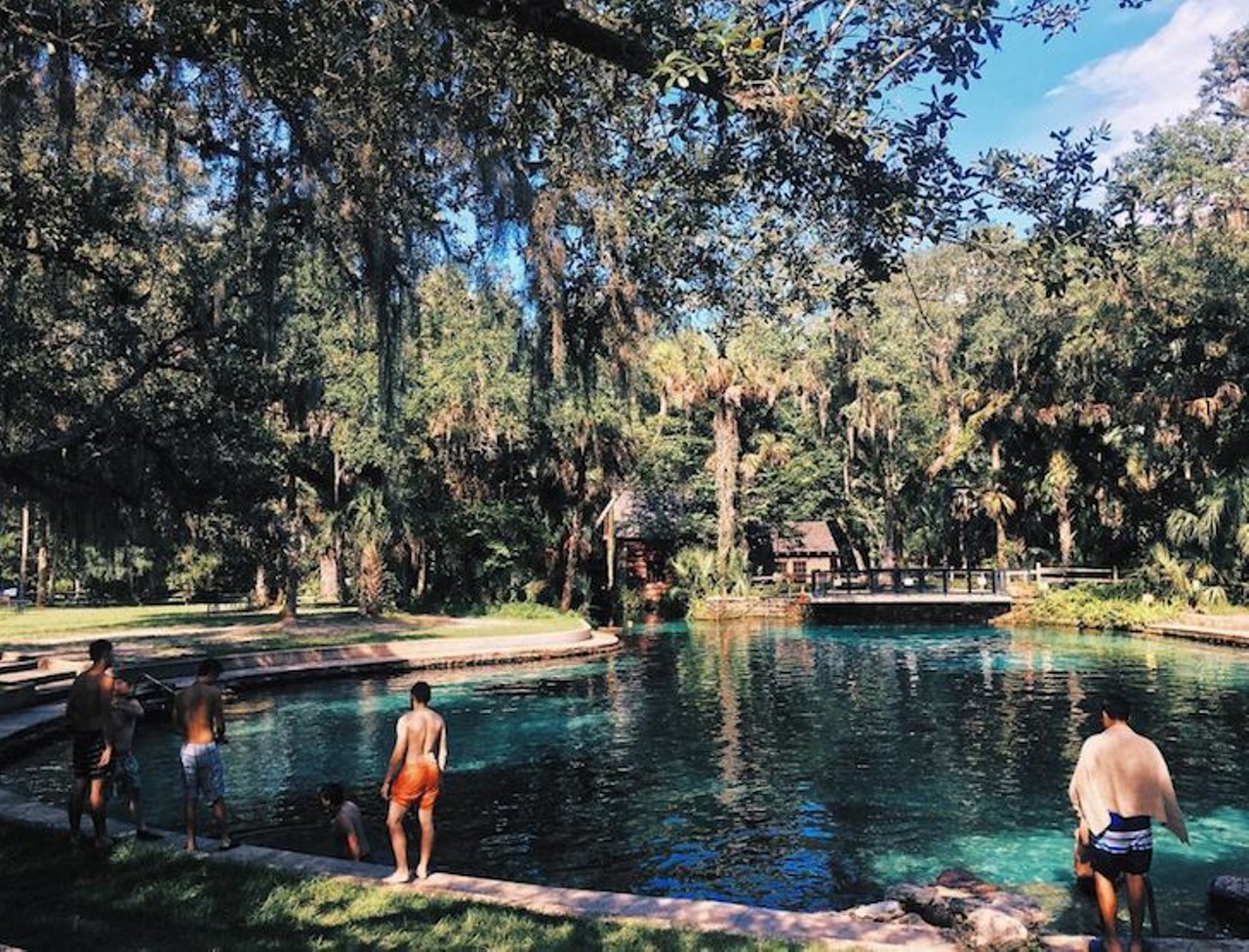Juniper Springs
26701 E. Highway 40, Silver Springs
1 hour, 15 minutes away
One of the oldest recreation areas on the east coast, Juniper Springs lies beneath a dense canopy of palms and oaks, offering Old Florida charm in an oasis among the swamp scrub land. 
Photo via thematowsshow/Instagram
