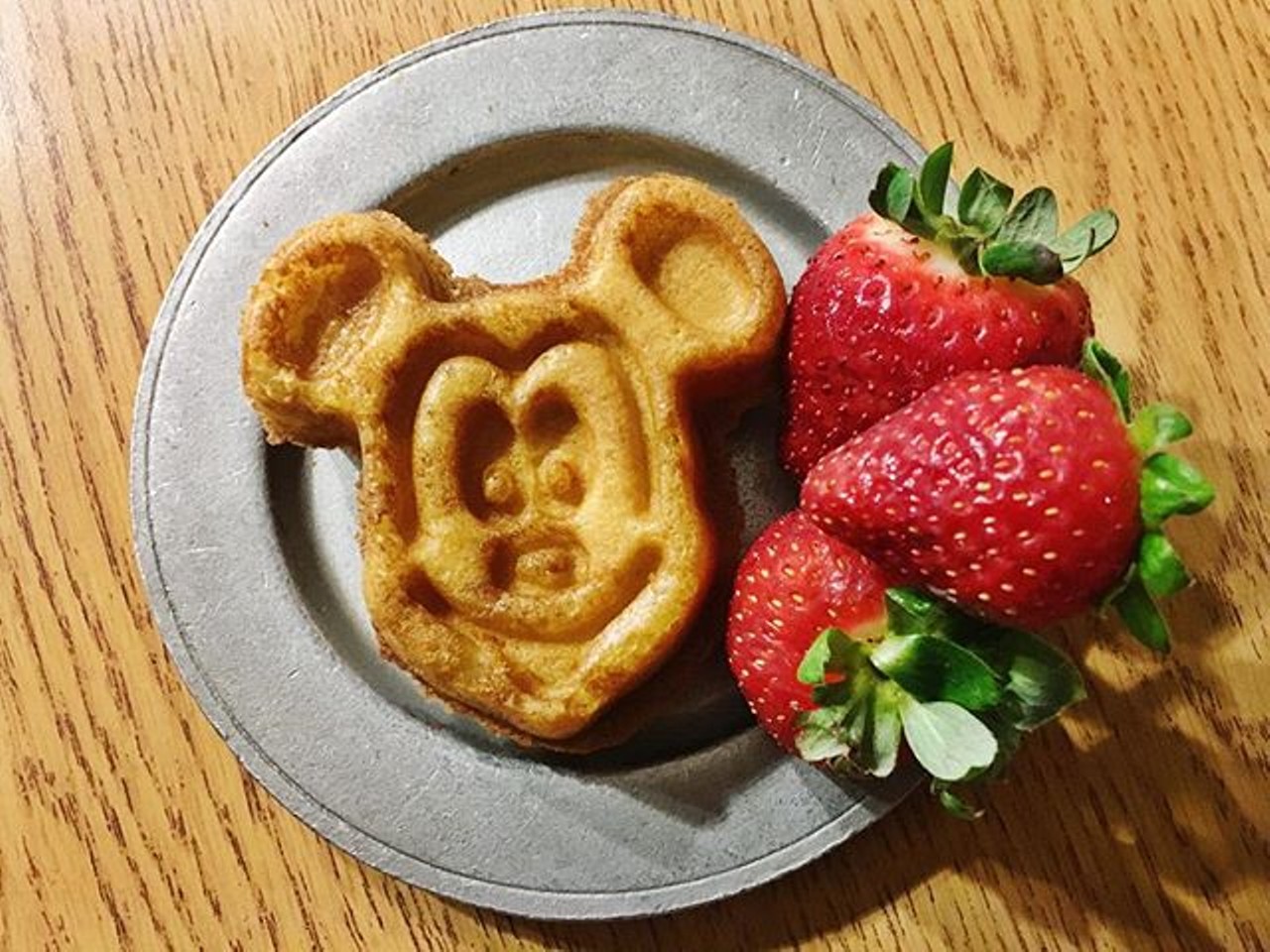 Mickey Mouse shaped waffle from Fort Wilderness.
Photo via @eat_it_b
