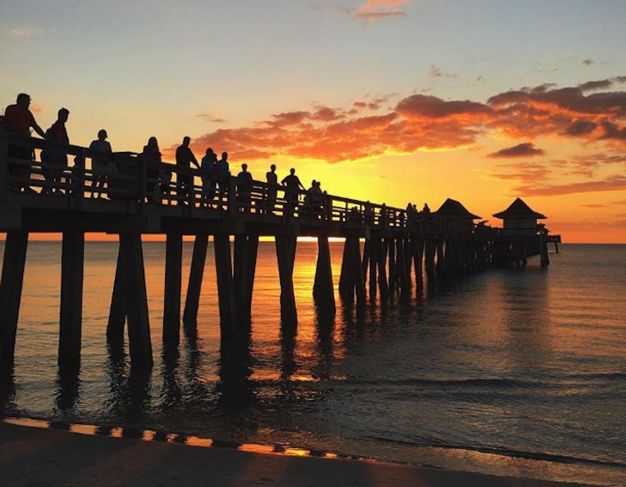 Naples Pier
25 12th Ave. S, Naples, (239) 213-3062
A historic landmark that jets out over the Gulf of Mexico, this pier offers fishermen a great place to cast a line and sightseers a beautiful spot to watch the sunset. 
Photo via nicolasampson/Instagram