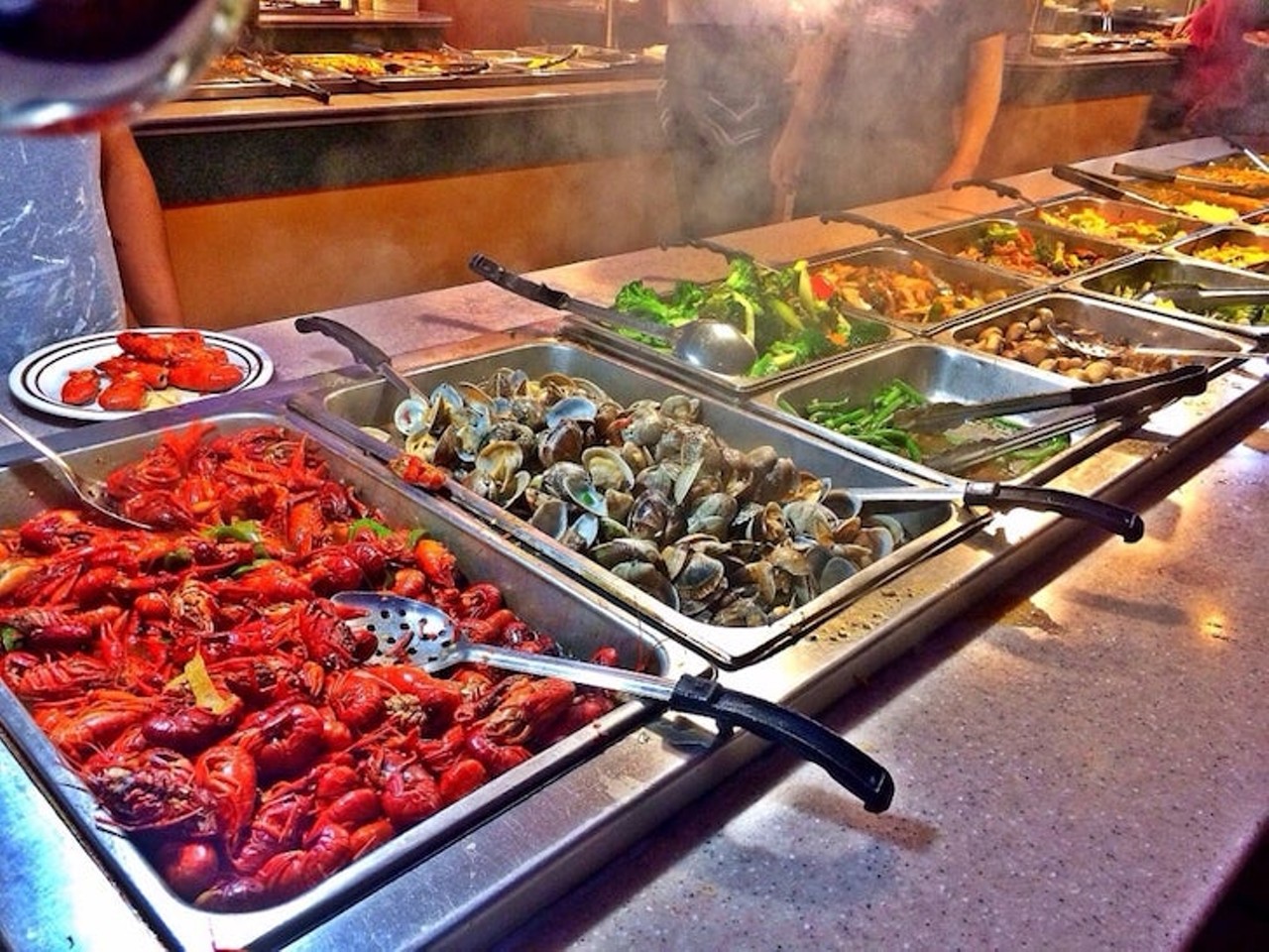 Crazy Buffet Orlando  
?7038 W. Colonial Drive, 407-522-1688
Patrons have called this buffet &#147;crazy good&#148; for its selection of Japanese and Chinese dishes, as well as sushi, raw oysters, stone crab, crawfish and a whole pho bar. 
Photo via Mich W./Yelp