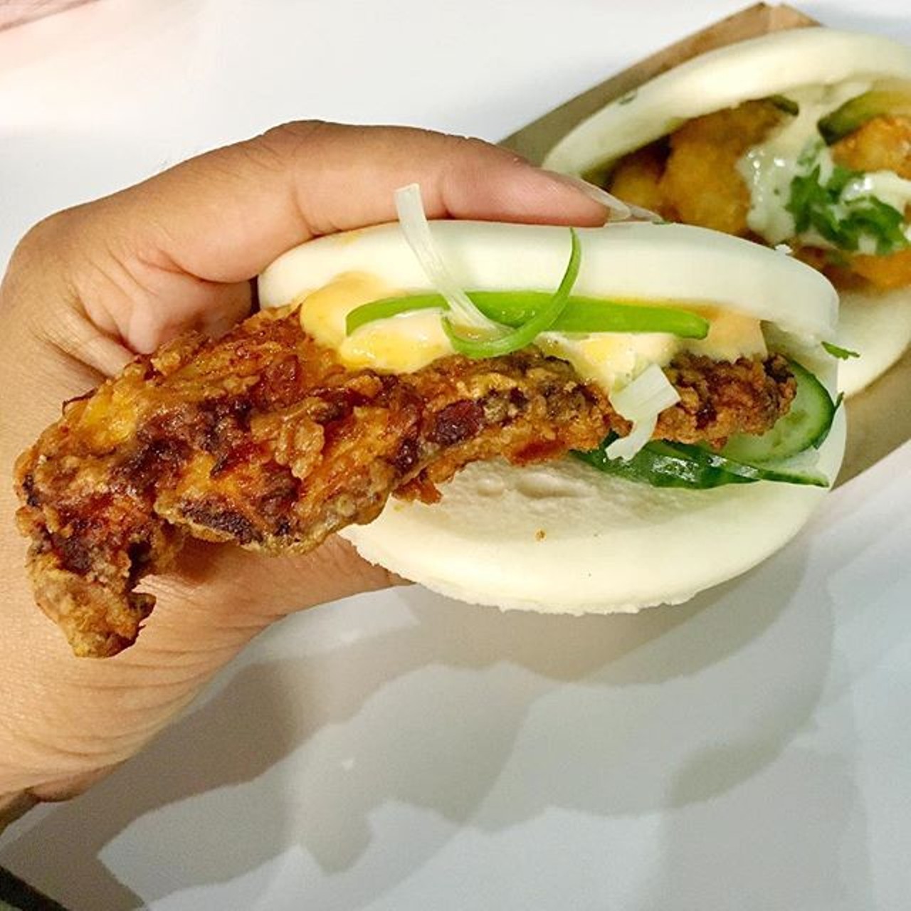 Kickin&#146; Chicken Bao at King Bao
710 N. Mills Ave., 407-237-0013
Like the name advertises, this fried chicken bao definitely has a kick and a touch of sweetness with its cucumber sriracha aioli.
Photo via blanquiqui/Instagram