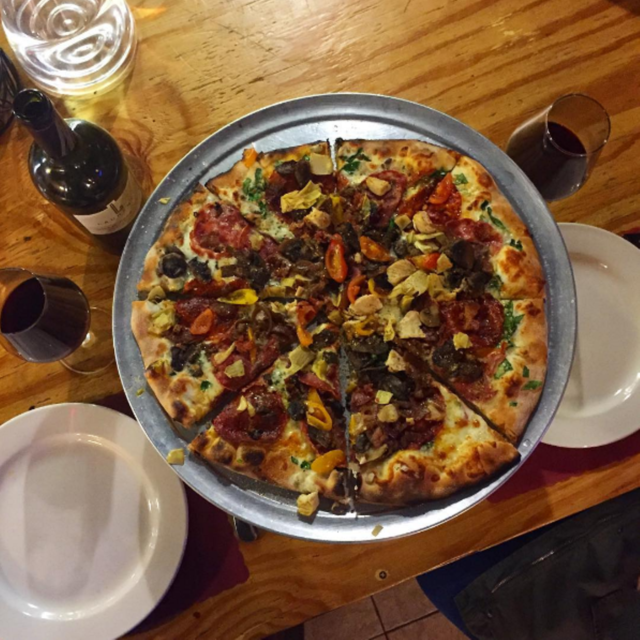 Double Diablo pizza from Wine Barn
959 W. Fairbanks Ave., 407-599-9463
This spicy and tangy pizza, made to order in a wood-fire oven, has flavorful ingredients like calabrese hot salame, sopressata, baklouti green chili, San Marzano tomato and fior di latte. 
Photo via yelpflorida/Instagram
