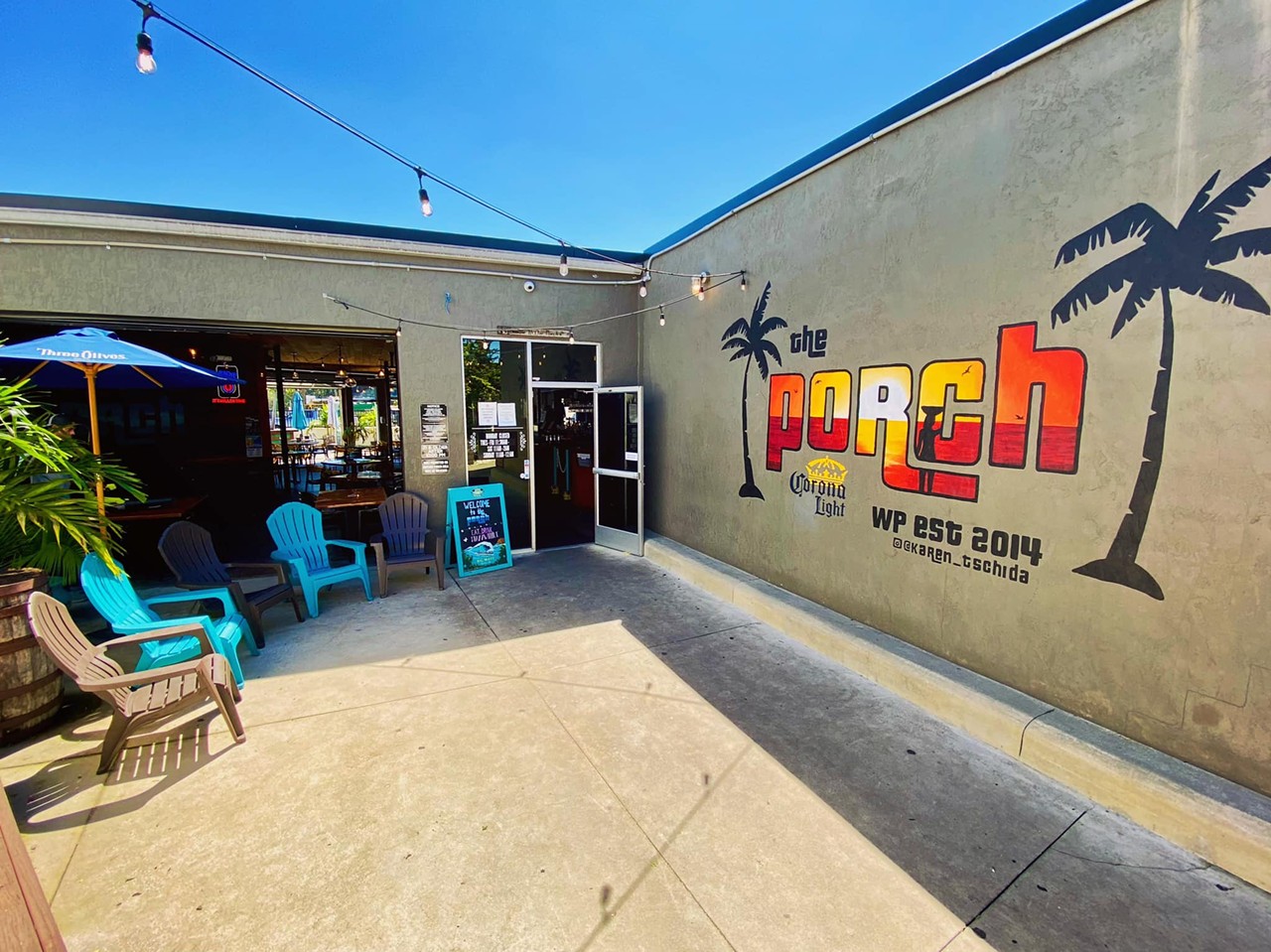 The Porch 
407-571-9101, 643 N Orange Ave, Winter Park
”Eat, Drink, and Stay awhile!” This popular sports bar earns points for creativity with its location, residing inside a converted garage. Frequently entertaining locals with trivia nights, special viewings of sports games and more, this is absolutely a place you’ll want to check out on your next trip over to Winter Park.
