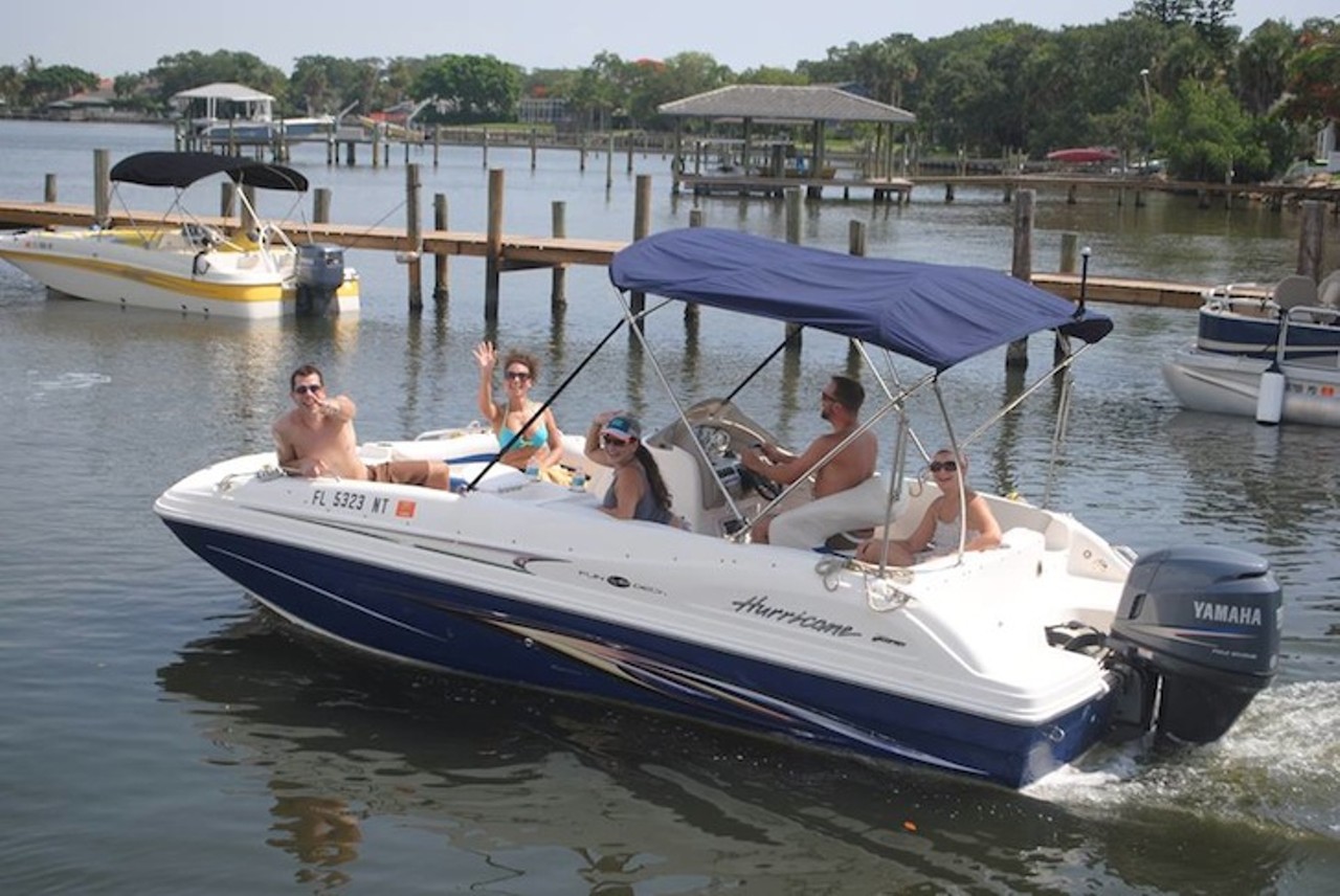 Hayley&#146;s Jet Ski
96 E. Eau Gallie Blvd., Melbourne | 321-507-5400
If the waters of the Indian River start to make you a little seasick, take a break, set up a BBQ and chill out on the shore of one of the many sandy islands that litter this waterway. 
Rate: $295 for a half-day boat rental
Photo via Hayley's Jet Ski & Boat Rental/Facebook