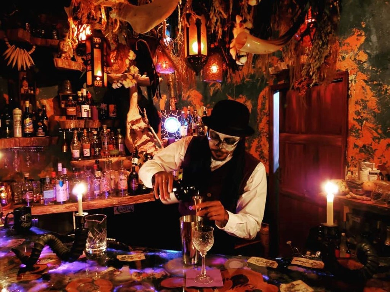 Cocktails and Screams 
39 W. Pine St.
Orlando&#146;s only Halloween-themed bar has plenty of spooky spots to snag a pic, including a bone-covered witch doctor bar and a replica of the hallway from The Shining. 
Photo via Cocktails and Screams/Facebook