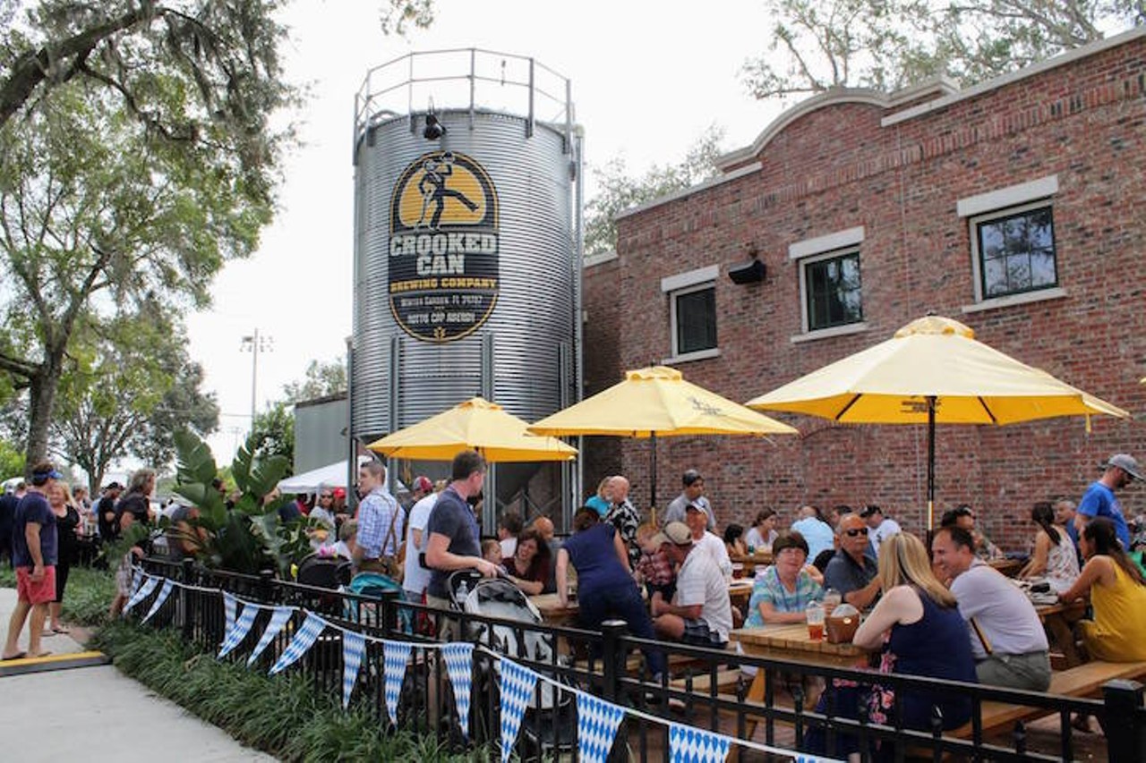 Crooked Can Brewing Company 
426 W. Plant St., Winter Garden, 407-395-9520
Take in some fresh air as you sip some brews in Crooked Can&#146;s beer garden located in the historic downtown Winter Garden area. 
Photo via Crooked Can Brewing Company
