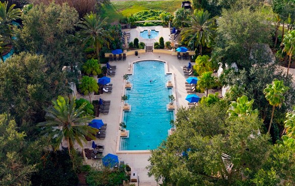 Omni Orlando Resort
 1500 Masters Blvd., Championsgate
Price: Starts at $25
Splash around at the Omni Orlando Resort at ChampionsGate. There's a wave pool, a family pool with a 125-foot waterslide, an adults-only pool and an 850-foot lazy river. After a dip in the pool and a game of mini golf, guests can grab some food from one of 10 unique restaurants.