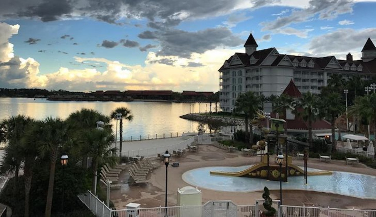 Disney&#146;s Grand Floridian Resort & Spa 
4401 Floridian Way, Lake Buena Vista | 407-824-3000 | 9 a.m. - 11 p.m (Beach Pool), 7 a.m. - 11 p.m. (Courtyard Pool)
This natural-spring themed pool overlooks Disney&#146;s Seven Seas lagoon. Kids can splash around in the Alice in Wonderland themed water playground, while adults can either relax under cascading waterfalls or go for a ride down the 181-foot waterslide at the Beach Pool. The quiet Courtyard Pool is all-ages and includes an adjacent kiddie pool and whirlpool spa. However, there is no lifeguard on duty, so you must swim at your own risk. Registered guests are the only ones allowed to use the pool, but if a family or friend comes to visit, stop by the front desk to see if an exception can be made. 
Photo via ashleyrm1/Instagram