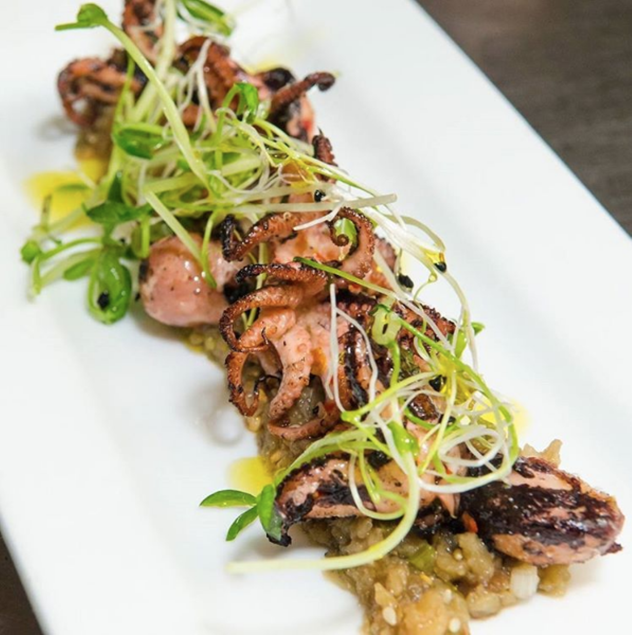  Grilled Baby Octopus at Cuba Libre
Baby octopus is not exactly an inexpensive ingredient, plus it&#146;s marinated in truffles, which increases your buck bang.
9101 International Drive,  407-226-1600
Photo via cubalibrerestaurant/Instagram