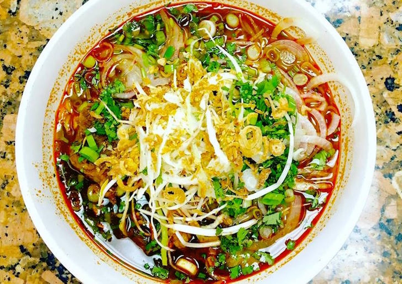 Spicy beef stew: brisket, spicy broth, ginger, star anise, cinnamon, lemongrass, with shredded cabbage and bean sprouts
Soupa Saiyan, 5689 Vineland Road
Photo via Soupa Saiyan on Facebook