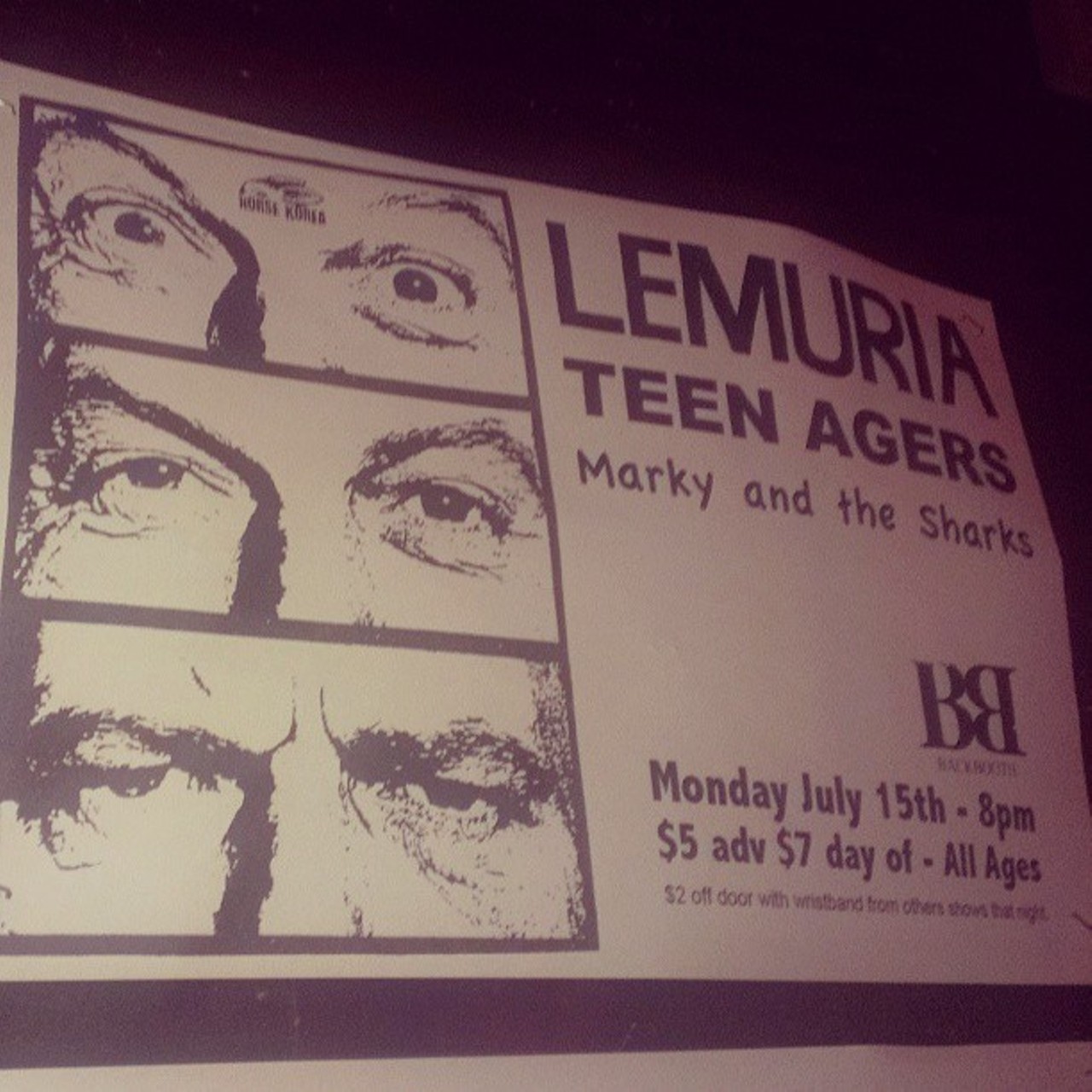 Lemuria at Backbooth with Teen Agers July 15