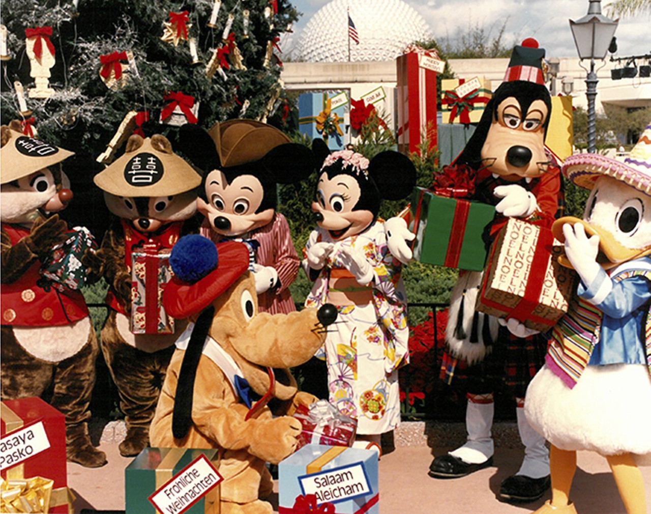 A promotional photo for holidays at Epcot. 1994.