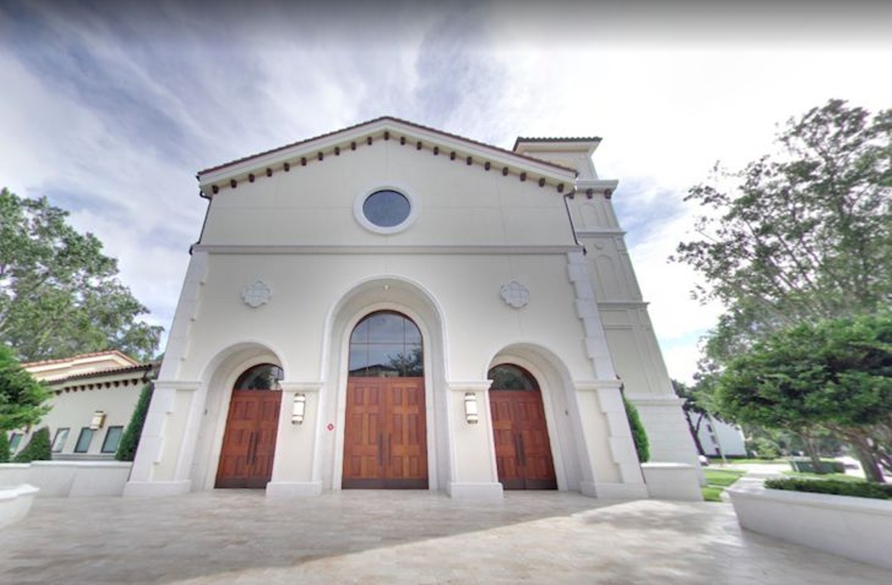 St. Margaret Mary Catholic Church 
526 N. Park Ave., Winter Park
Although it may seem taboo to take a picture outside of a church purely for aesthetic purposes, St. Margaret Mary Catholic Church sits so prettily at the corner of N. Park Ave that it would be impossible to resist. As long as you have respect for those worshipping inside, get your Instagram on with the white building as the perfect backdrop.
Photo via Google Maps