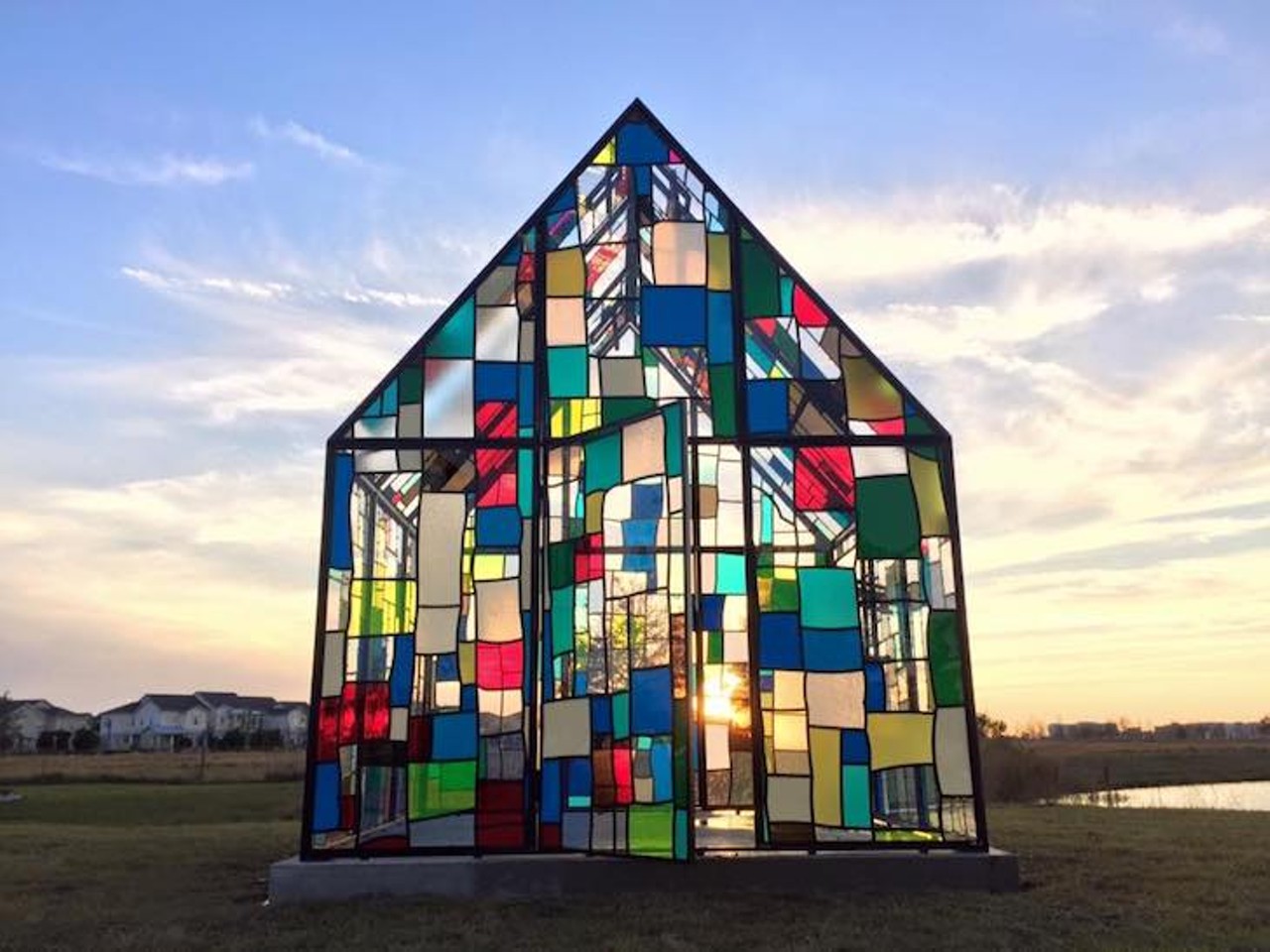 Tom Fruin's Glass House 
13615 Sachs Ave.
This beautiful landmark outside Canvas restaurant in Lake Nona was created by sculptor Tom Fruin as part of his ongoing ICON series. Visit this gorgeous work of art in the daytime for the perfect Instagram picture, or witness it lit brilliantly from the inside at night.
Photo via Lake Nona/lakenona.com
