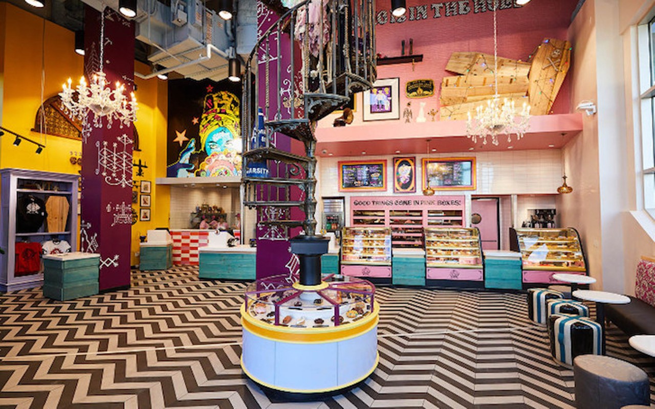 Voodoo Doughnut at Universal&#146;s City Walk 
6000 Universal Blvd.
Known for their monstrous donuts, Orlando CityWalk staple Voodoo Donuts has it all. From their awesome interior which features an eclectic mix of colors and patterns to their exterior that&#146;s just as zany, you&#146;re bound to take some pretty cool pictures here.
Photo via Voodoo Doughnut/voodoodoughnut.com