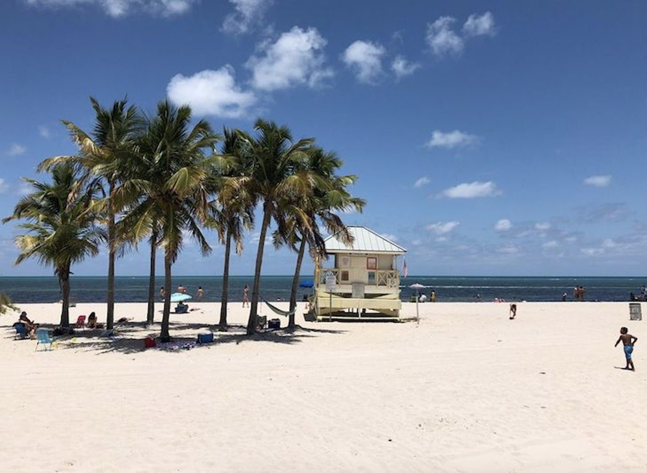 Crandon Park
Four hours from Orlando
Beautiful and spacious beaches are the highlight of this tucked-away nook safe from the South Beach tourists. Relax in the shade provided by beach palms and enjoy the views of fish, seagulls, iguanas, turtles and even the occasional manatee. 
Photo via Arturo B./Yelp